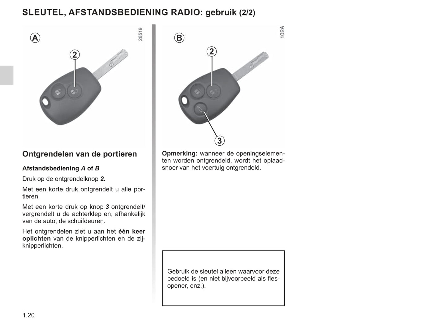 2019-2020 Renault Kangoo Z.E. Owner's Manual | Dutch