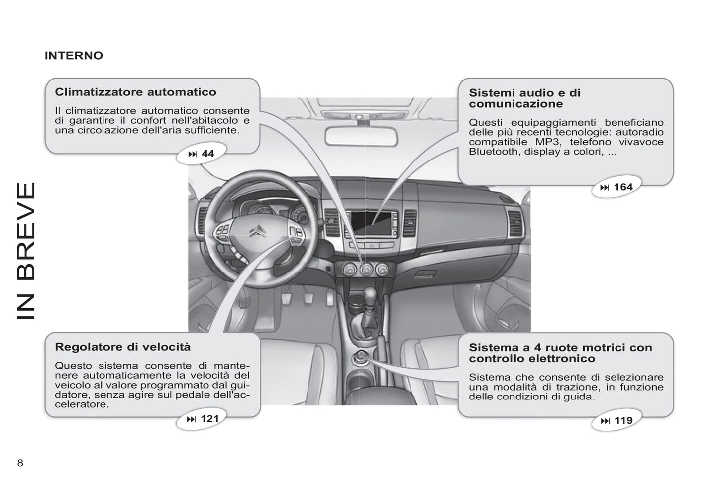 2007-2012 Citroën C-Crosser Manuel du propriétaire | Italien