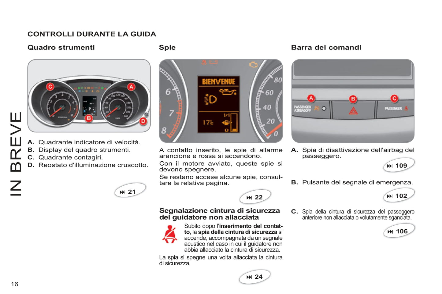 2011-2012 Citroën C-Crosser Owner's Manual | Italian