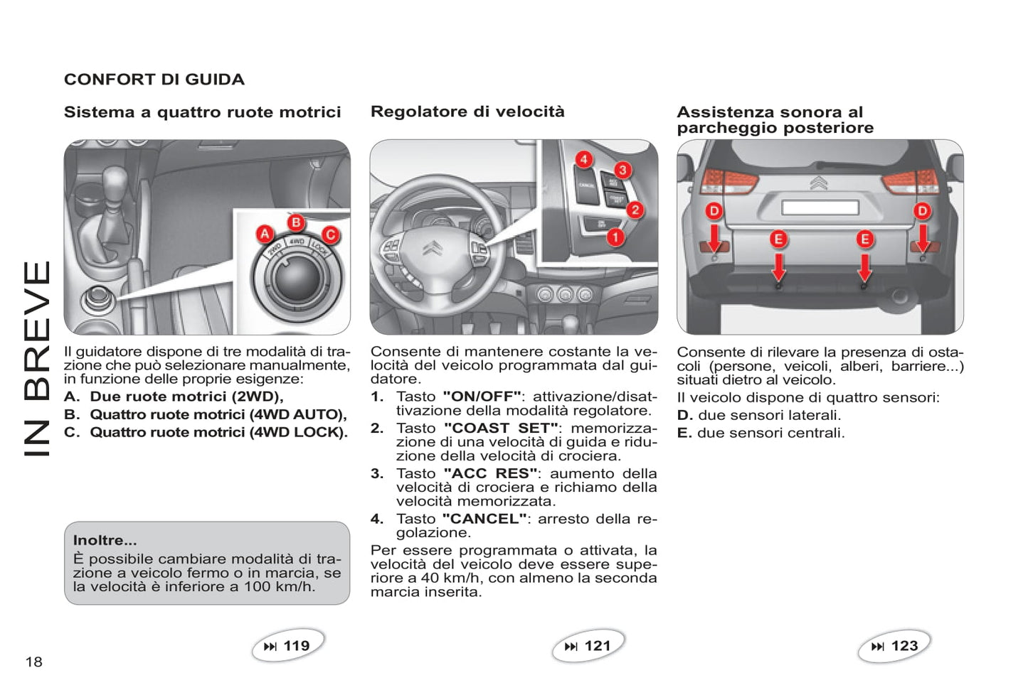 2011-2012 Citroën C-Crosser Owner's Manual | Italian