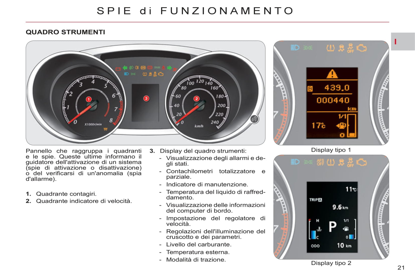 2011-2012 Citroën C-Crosser Owner's Manual | Italian