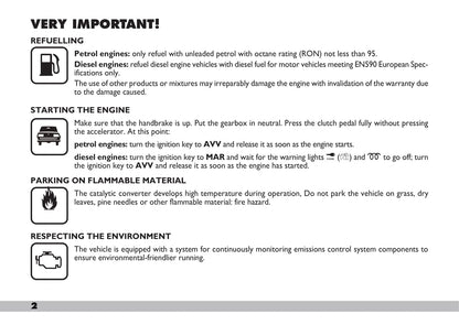 2009-2010 Fiat Doblò Owner's Manual | English