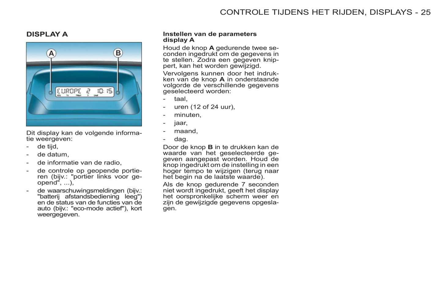 2011-2012 Citroën Berlingo First Owner's Manual | Dutch