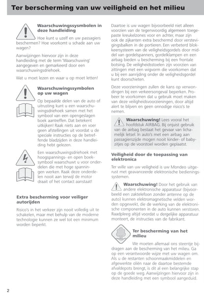 1996-1999 Ford Mondeo Gebruikershandleiding | Nederlands