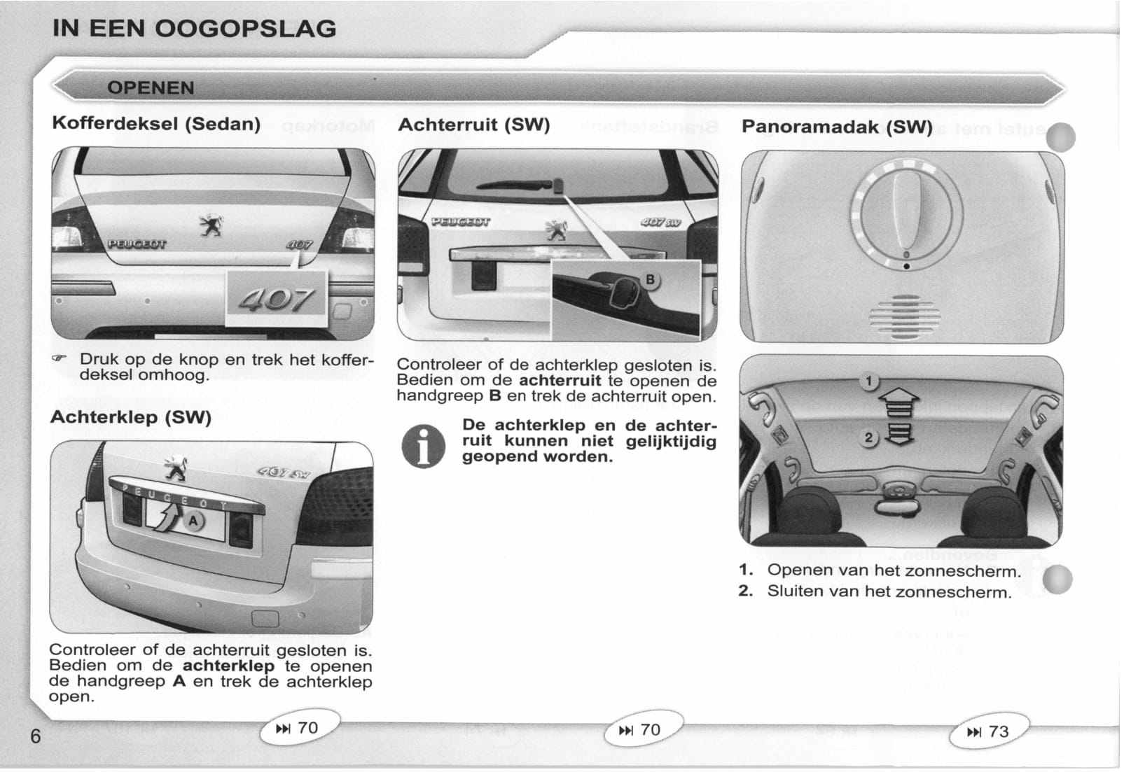 2008-2009 Peugeot 407/407 SW Gebruikershandleiding | Nederlands