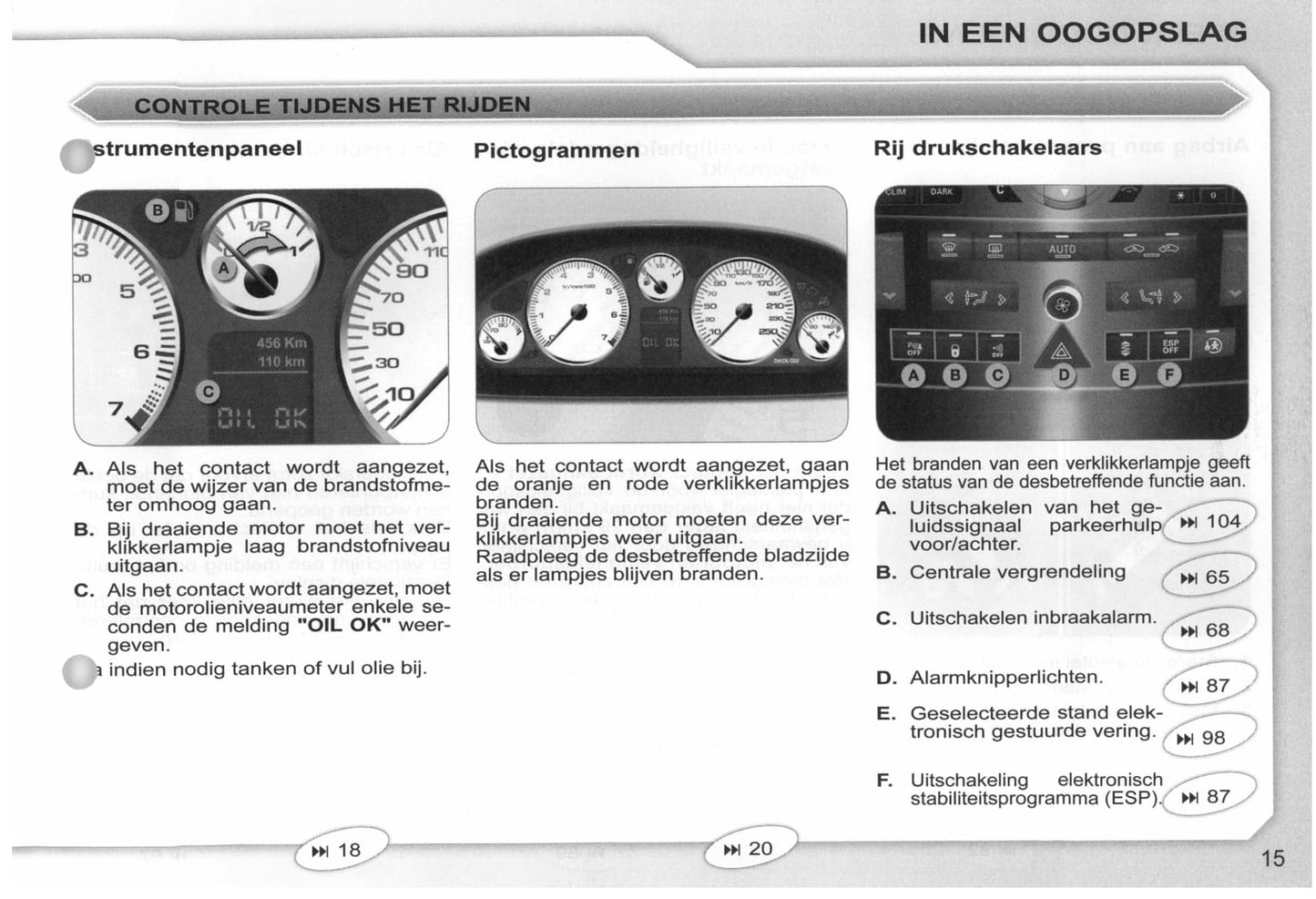 2008-2009 Peugeot 407/407 SW Owner's Manual | Dutch