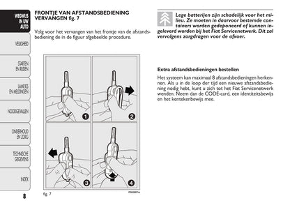 2009-2010 Fiat Punto Owner's Manual | Dutch