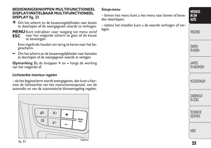 2009-2010 Fiat Punto Owner's Manual | Dutch