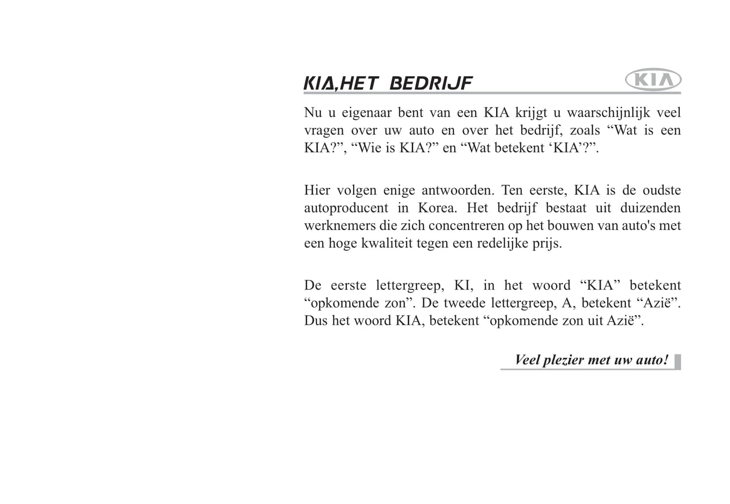 2008-2009 Kia Soul Owner's Manual | Dutch