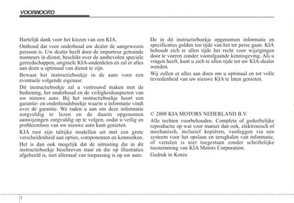 2008-2009 Kia Soul Bedienungsanleitung | Niederländisch