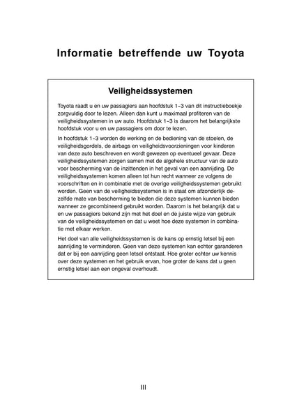 2008-2009 Toyota Aygo Owner's Manual | Dutch