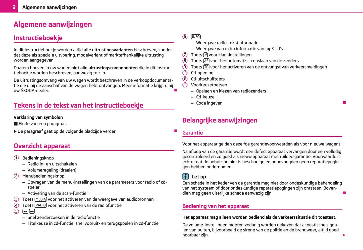 Skoda Swing Audio Handleiding 2011