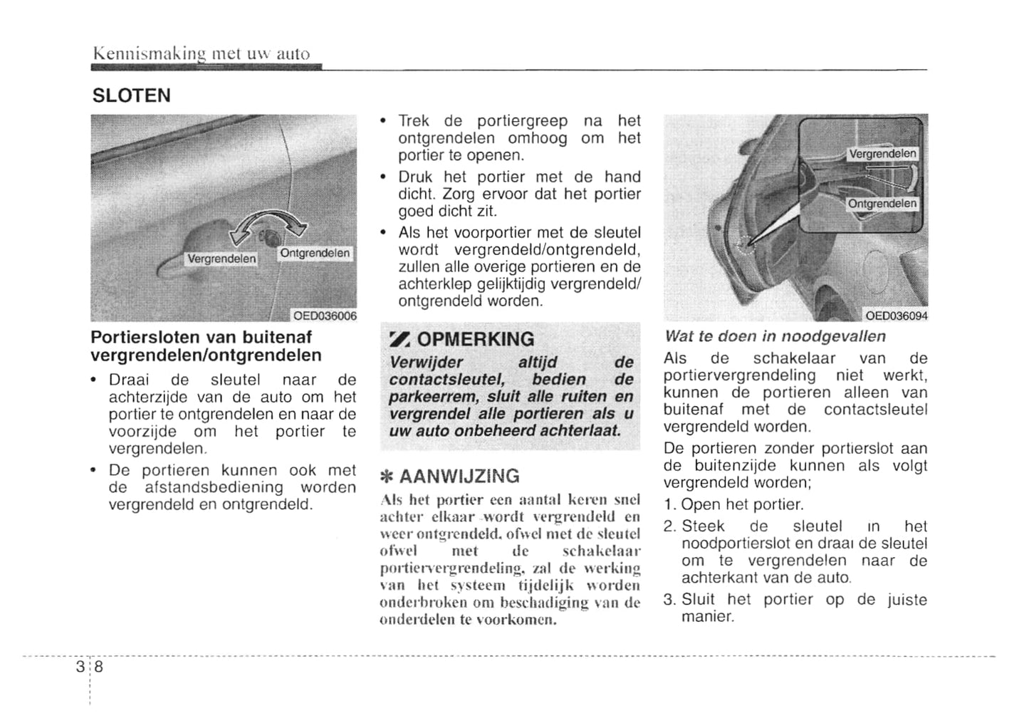 2007-2008 Kia Cee'd Owner's Manual | Dutch