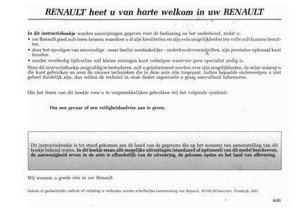 2001-2002 Renault Mégane Gebruikershandleiding | Nederlands