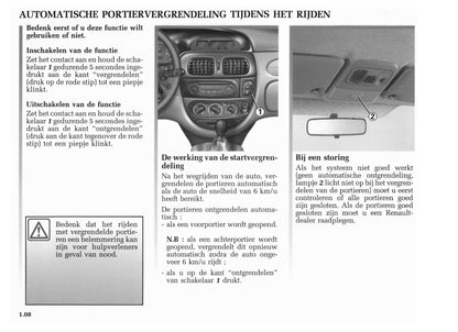 2001-2002 Renault Mégane Owner's Manual | Dutch