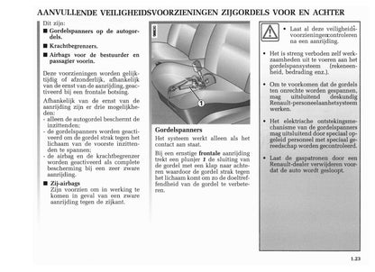 2001-2002 Renault Mégane Bedienungsanleitung | Niederländisch