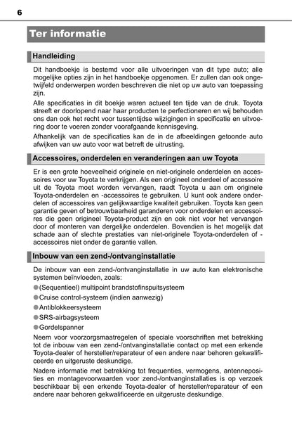2014-2015 Toyota Yaris Owner's Manual | Dutch