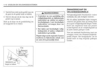 2000-2004 Daewoo Tacuma Gebruikershandleiding | Nederlands