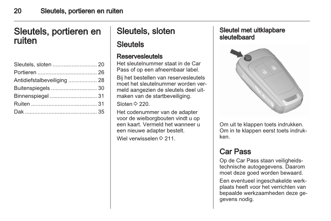 2015 Opel Meriva Owner's Manual | Dutch