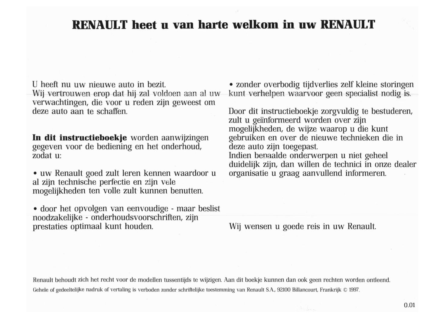 1996-1998 Renault Clio Manuel du propriétaire | Néerlandais