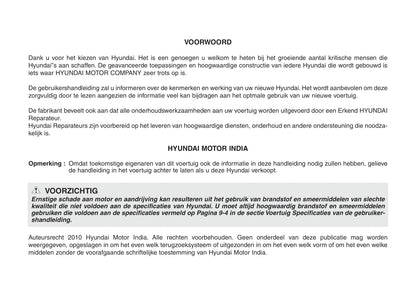 2011-2013 Hyundai i10 Manuel du propriétaire | Néerlandais