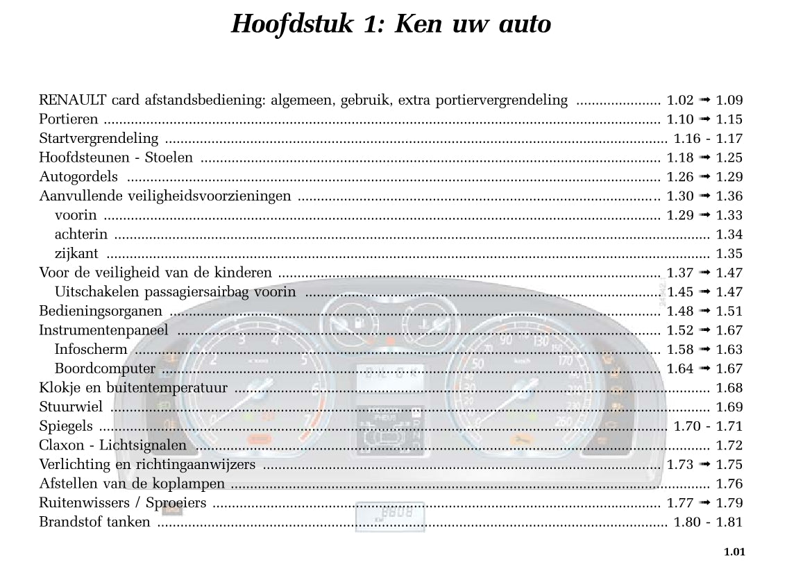 2005-2006 Renault Laguna Gebruikershandleiding | Nederlands