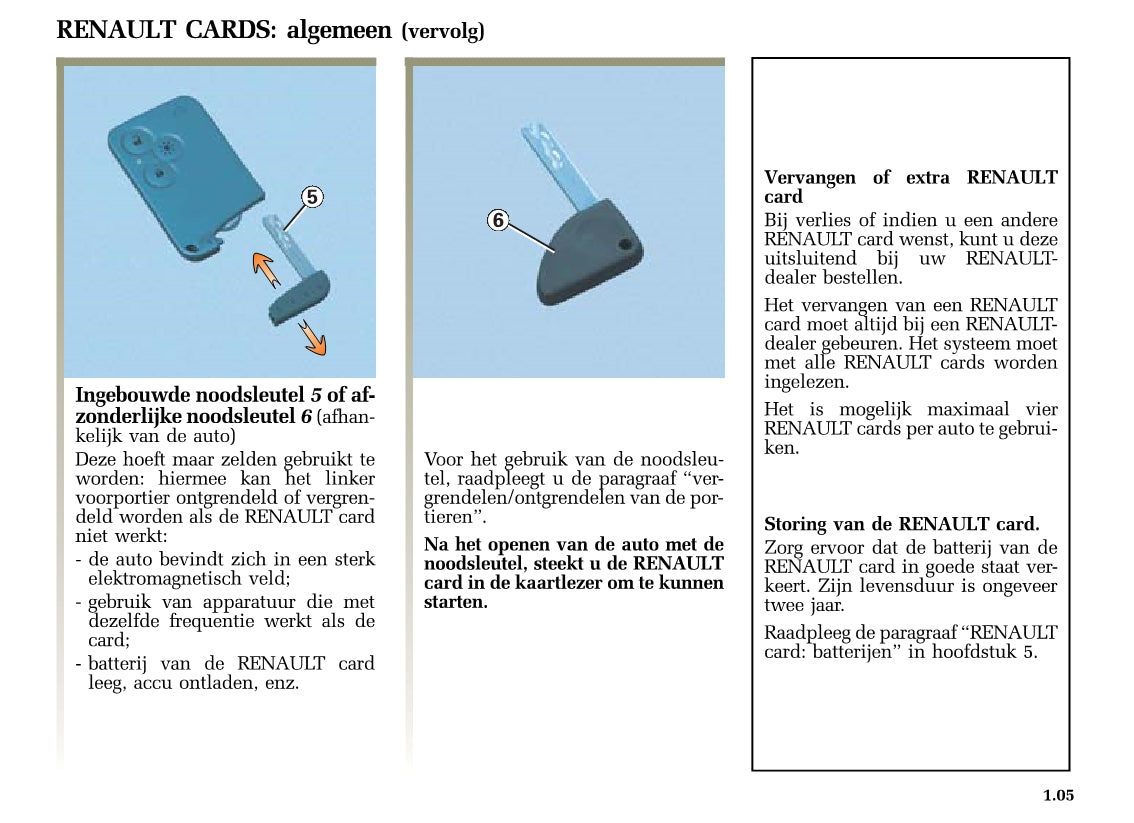 2005-2006 Renault Laguna Owner's Manual | Dutch