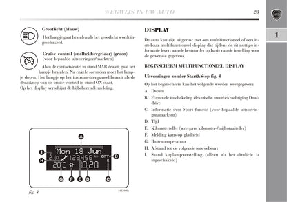 2011-2014 Lancia Delta Owner's Manual | Dutch