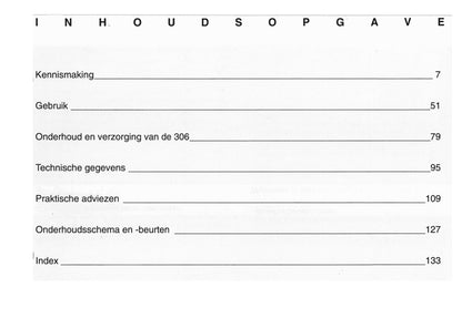 1994-1997 Peugeot 306 Owner's Manual | Dutch