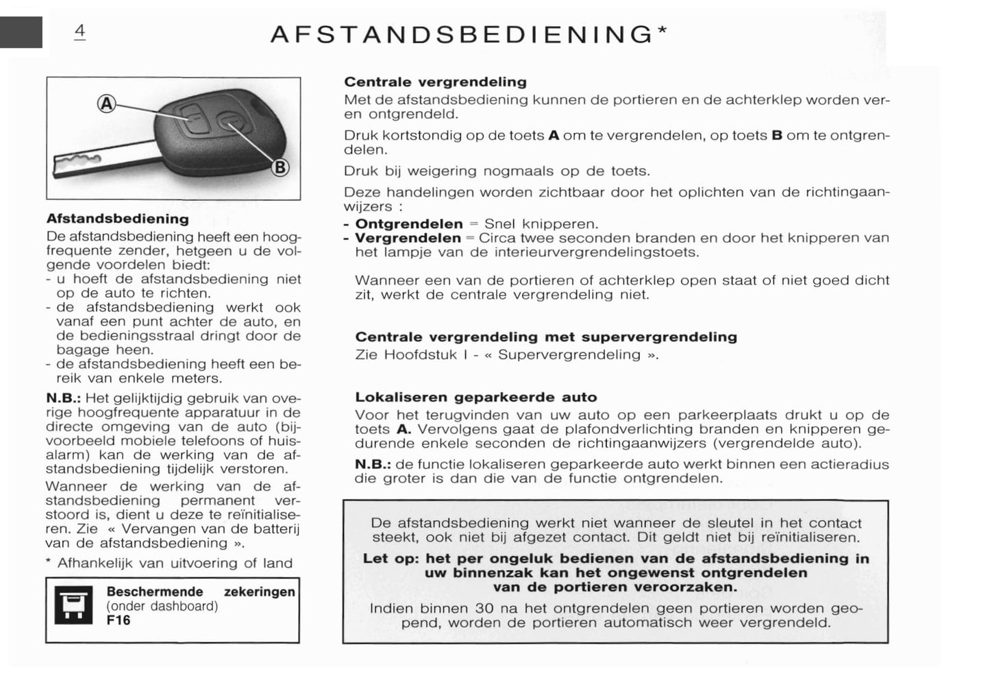 2002-2003 Citroën C3 Owner's Manual | Dutch