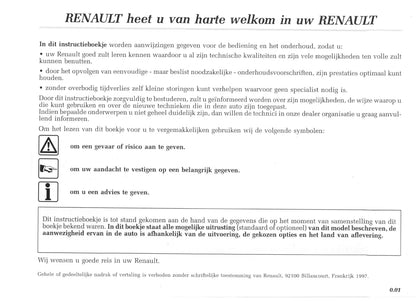 1997-1998 Renault Mégane Cabrio Gebruikershandleiding | Nederlands