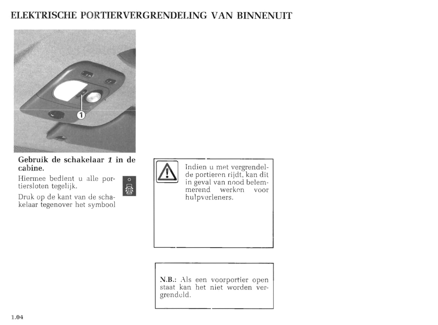 1999-2000 Renault Master Gebruikershandleiding | Nederlands