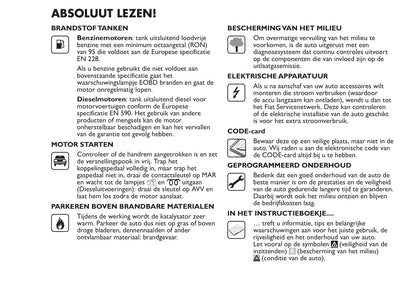 2013-2014 Fiat 500 Owner's Manual | Dutch