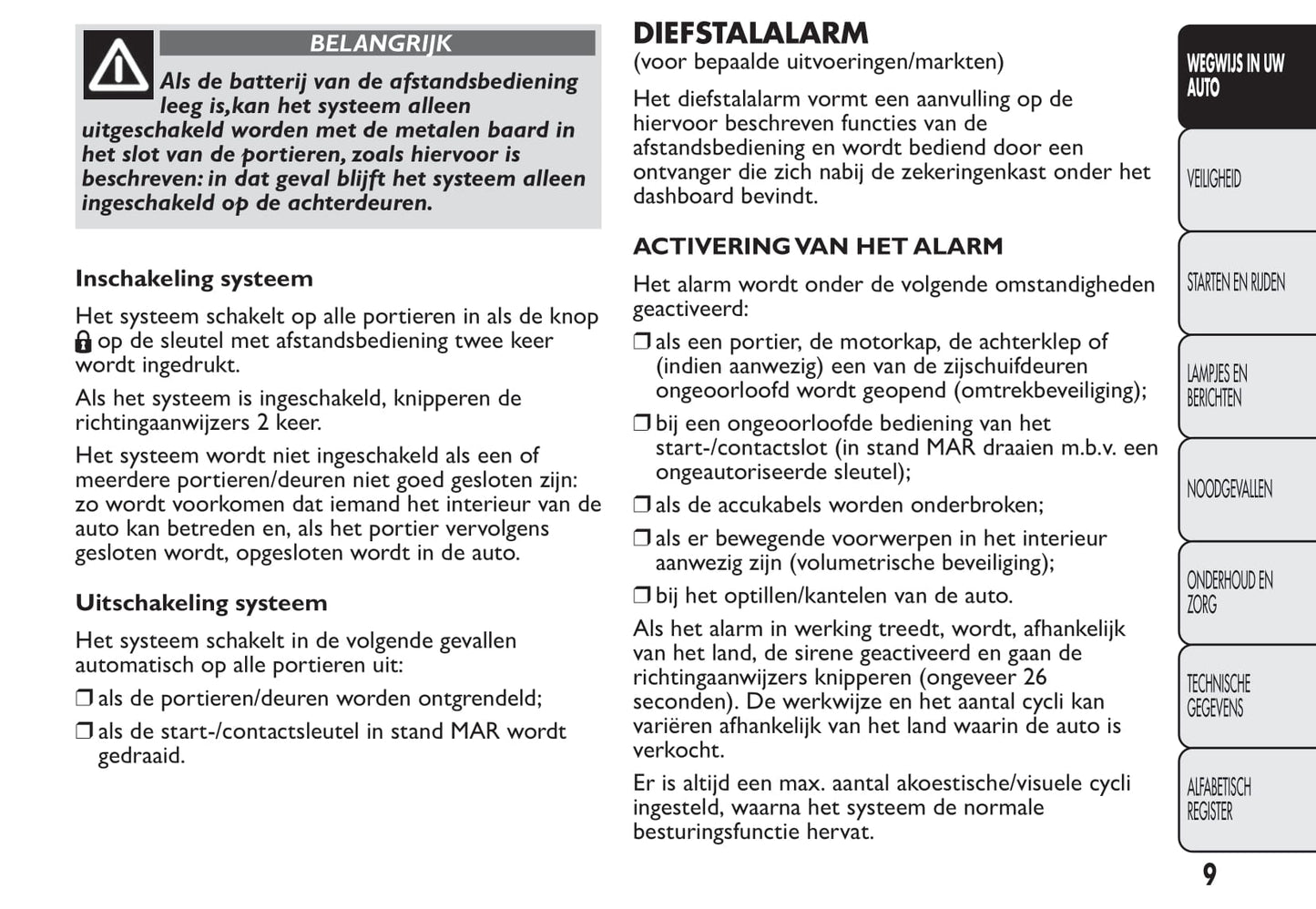 2012-2013 Fiat Qubo Gebruikershandleiding | Nederlands
