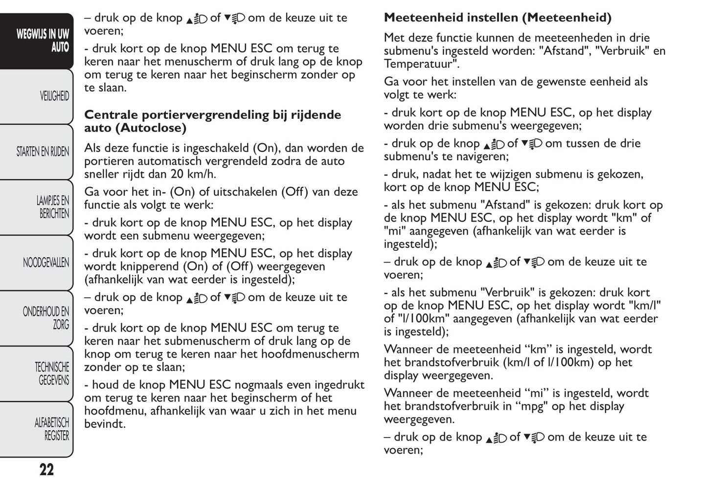 2012-2013 Fiat Qubo Owner's Manual | Dutch