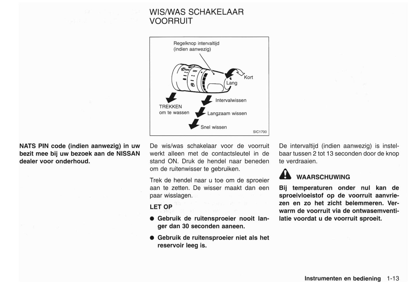 2001-2002 Nissan X-Trail Owner's Manual | Dutch