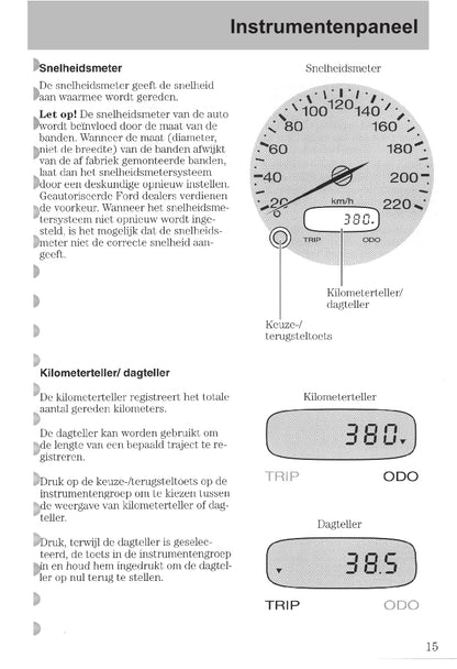 1997-2008 Ford Ka Owner's Manual | Dutch