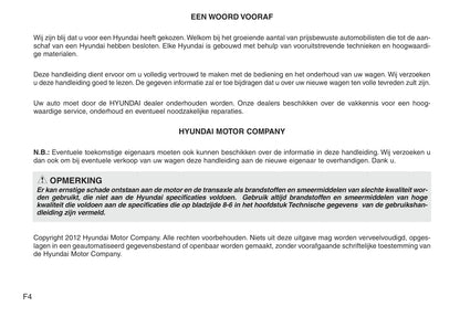 2012-2013 Hyundai i40 Owner's Manual | Dutch