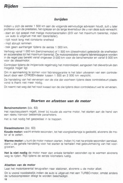 1994-1996 Citroën ZX Gebruikershandleiding | Nederlands