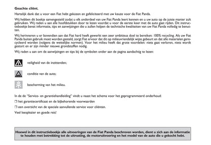 2012-2013 Fiat Panda Owner's Manual | Dutch