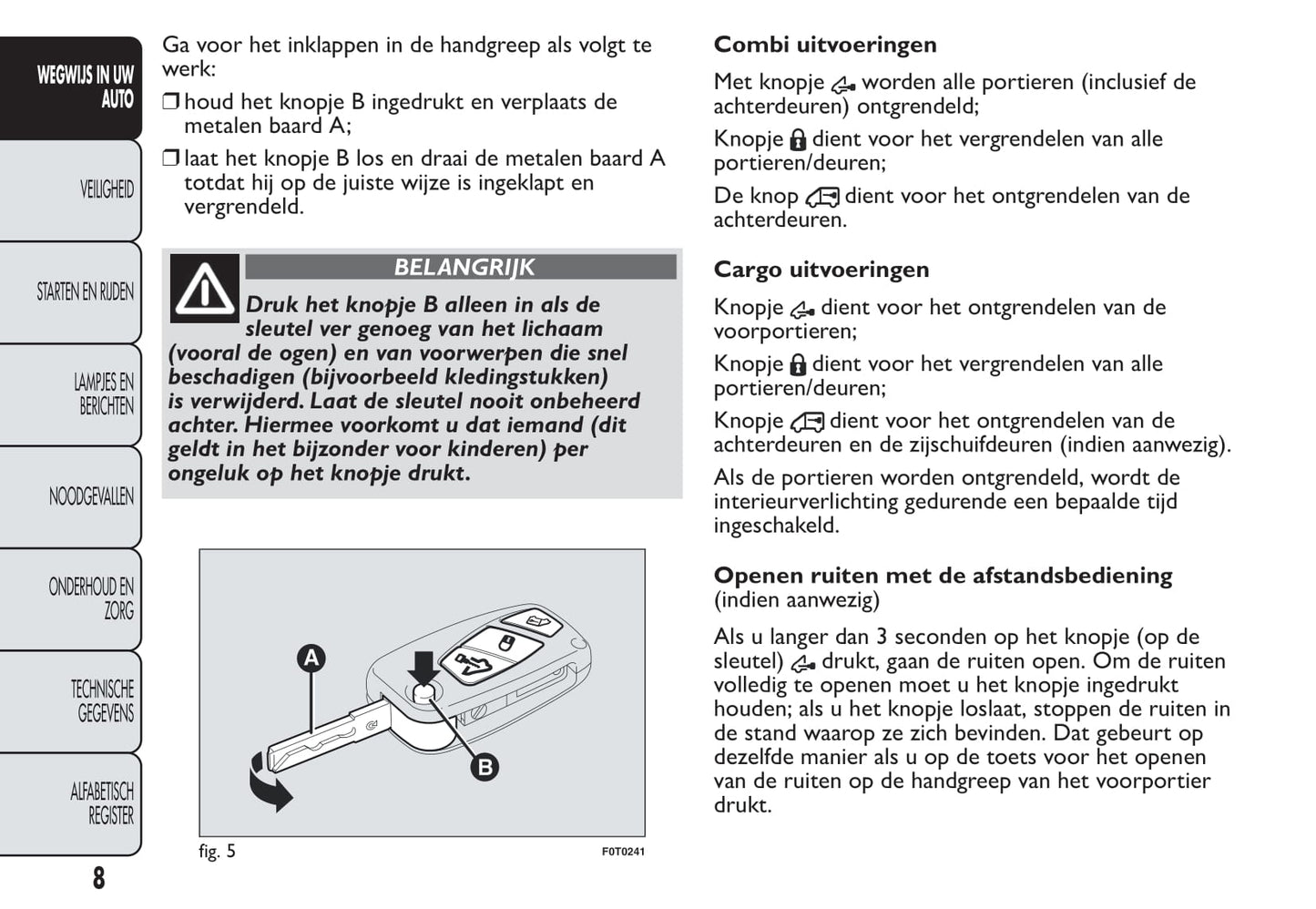 2014-2015 Fiat Fiorino Gebruikershandleiding | Nederlands