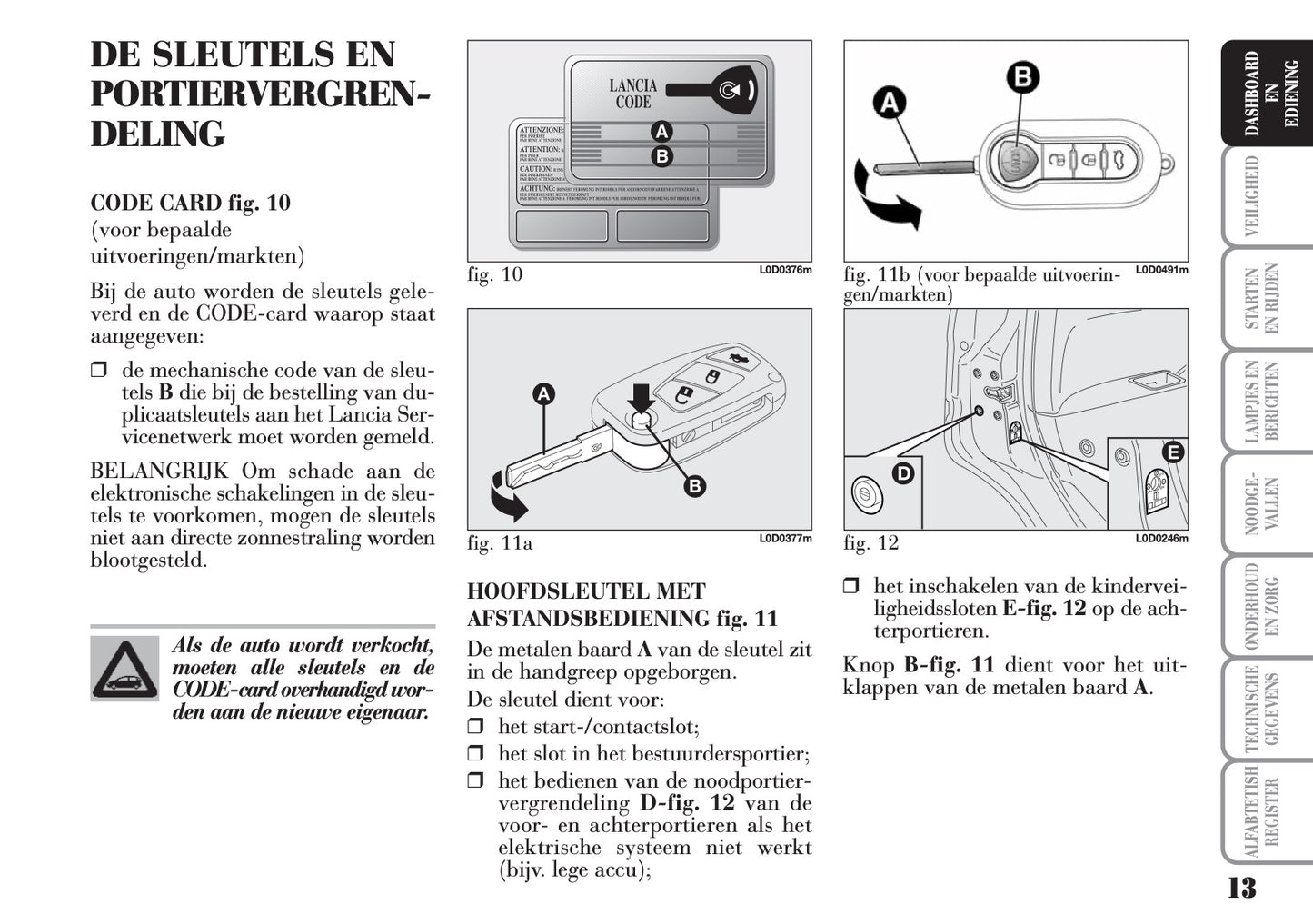 2004-2012 Lancia Musa Owner's Manual | Dutch