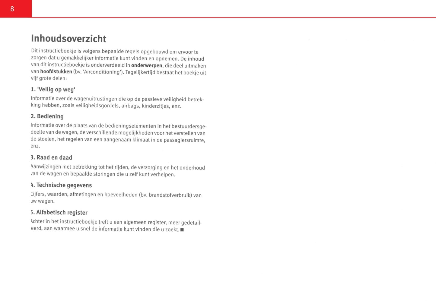 2006-2009 Seat Cordoba Owner's Manual | Dutch