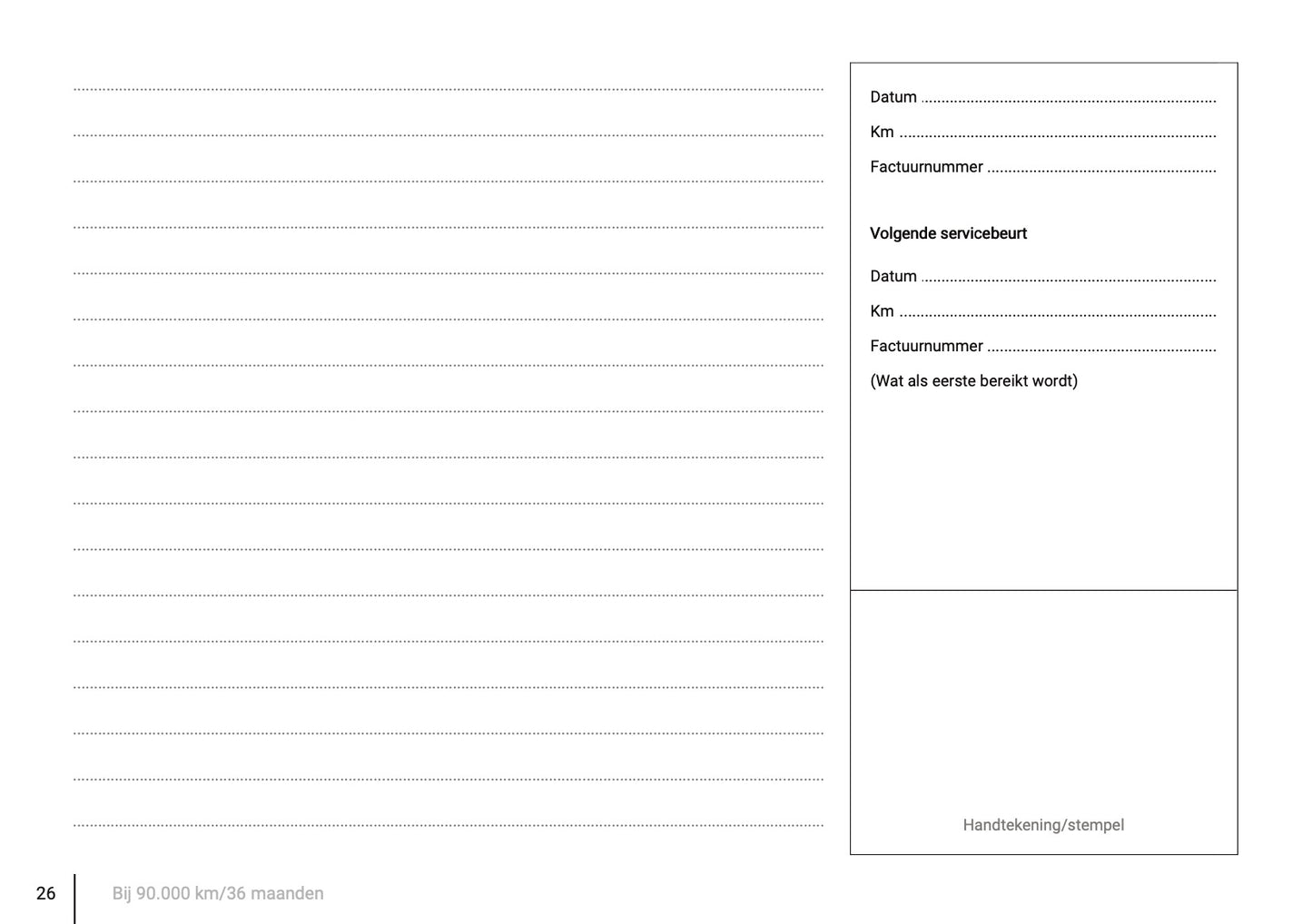 Onderhoudsboekje voor Opel Signum 2003 - 2009