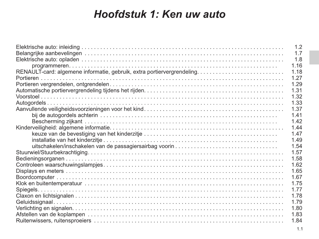 2015-2016 Renault Zoe Gebruikershandleiding | Nederlands