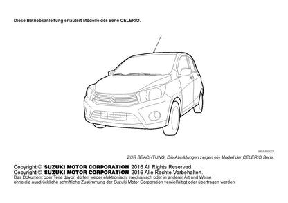 2016-2017 Suzuki Celerio Gebruikershandleiding | Duits