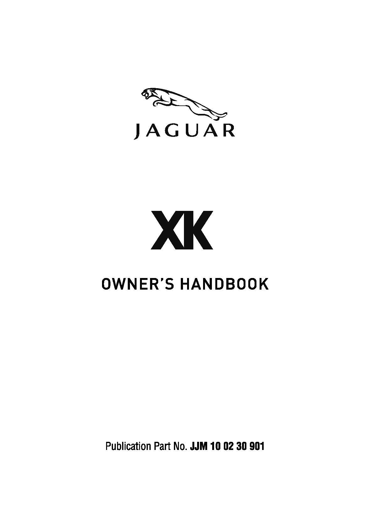 2009 Jaguar XK Manuel du propriétaire | Anglais