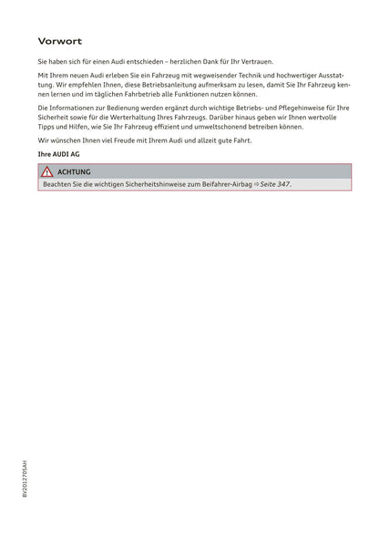 2016-2018 Audi A3 Bedienungsanleitung | Deutsch