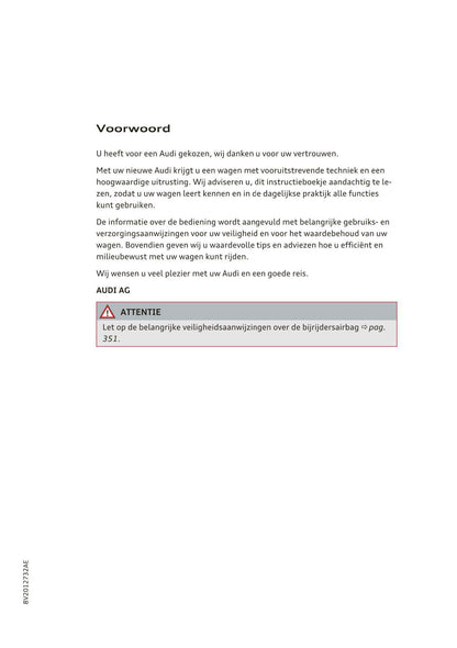 2017-2018 Audi A3/S3/RS 3 Gebruikershandleiding | Nederlands