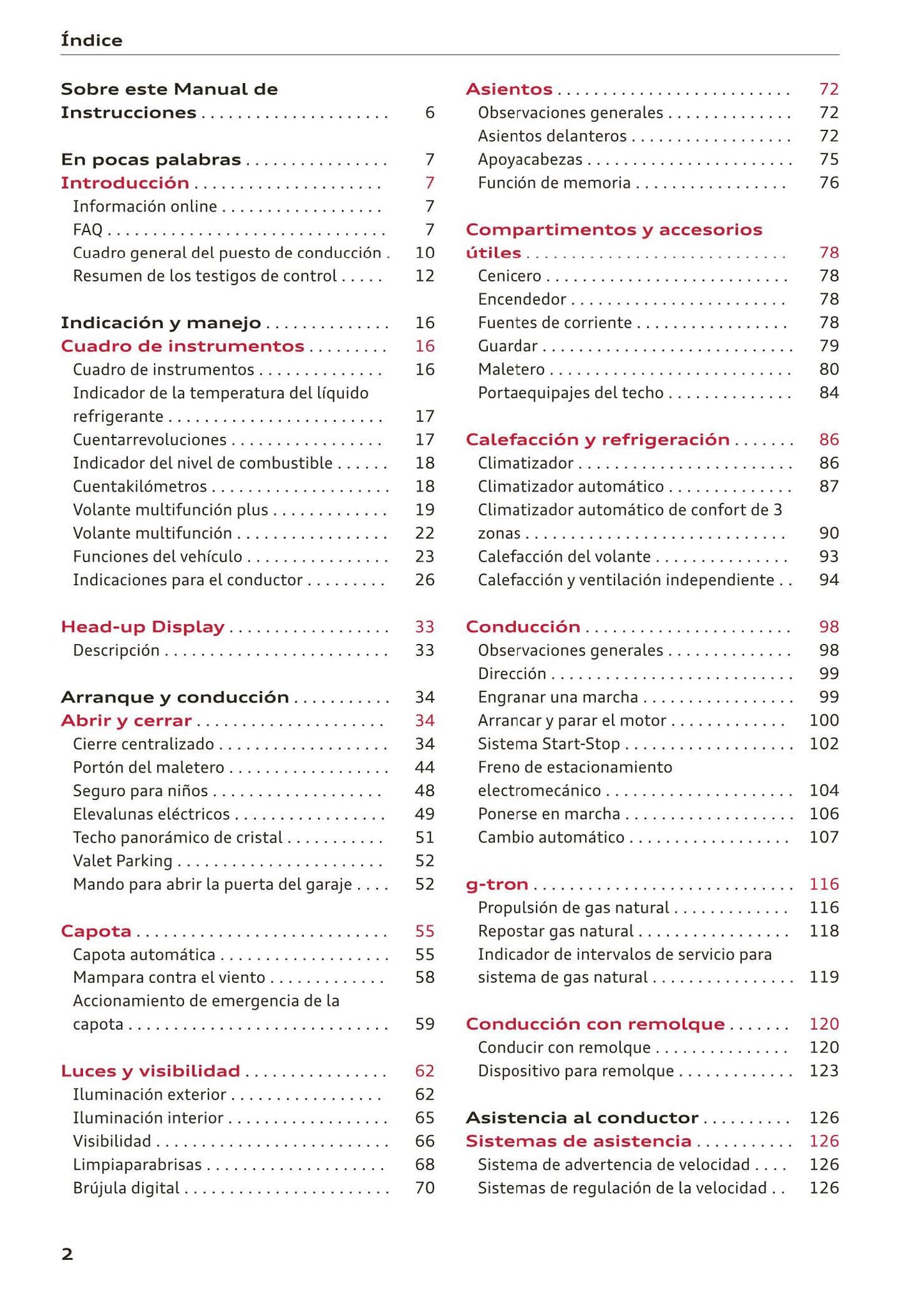2017-2020 Audi A5 Bedienungsanleitung | Spanisch